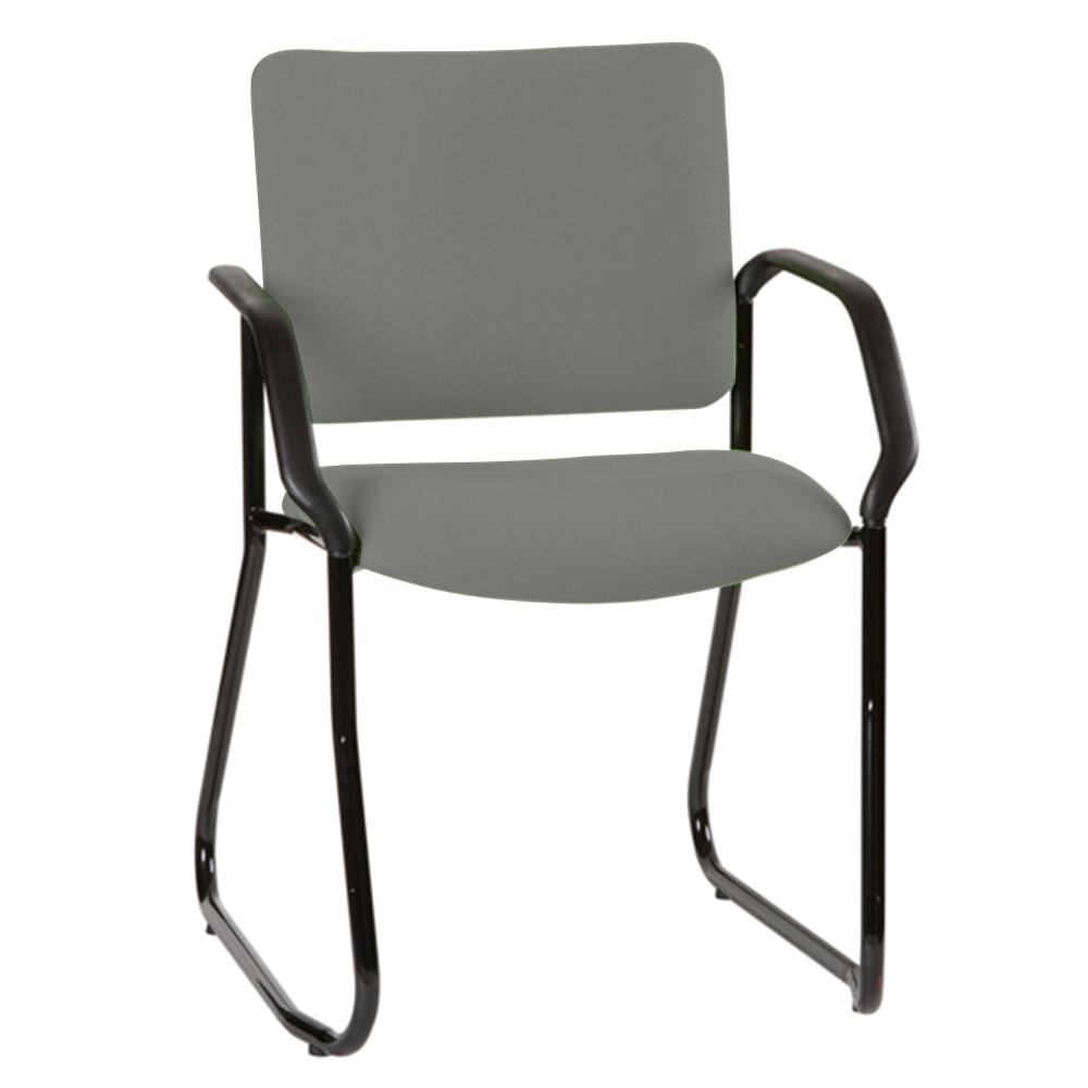 Vera Sled High Back Visitor Chair with Arms